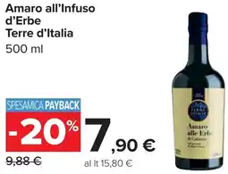 Carrefour Amaro all'Infuso d'Erbe Terre d'Italia offerta