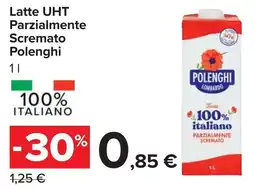 Carrefour Latte UHT Parzialmente Scremato Polenghi offerta