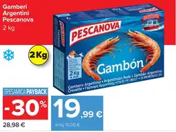 Carrefour Gamberi Argentini Pescanova offerta