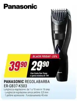 Trony PANASONIC REGOLABARBA ER-GB37-K503 offerta