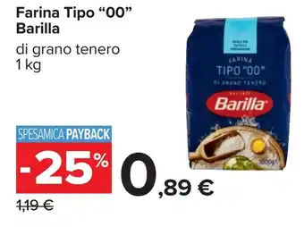 Carrefour Farina Tipo "00" Barilla offerta