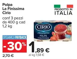 Carrefour Polpa La Finissima Cirio offerta