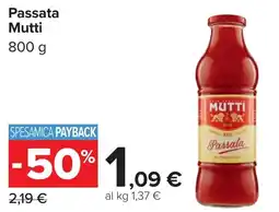 Carrefour Passata Mutti offerta