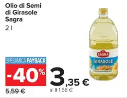 Carrefour Olio di Semi di Girasole Sagra offerta