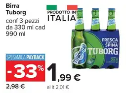 Carrefour Birra Tuborg offerta