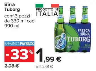 Carrefour Birra Tuborg offerta