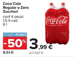 Carrefour Coca Cola Regular o Zero Zuccheri offerta