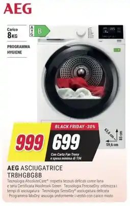 Trony AEG ASCIUGATRICE TR8HGBG8B offerta