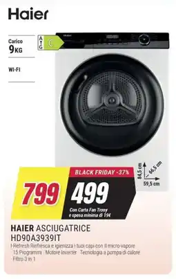 Trony HAIER ASCIUGATRICE HD90A3939IT offerta