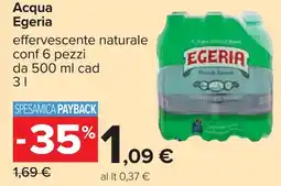 Carrefour Acqua Egeria offerta