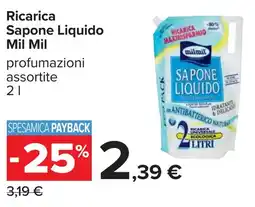 Carrefour Ricarica Sapone Liquido Mil Mil offerta