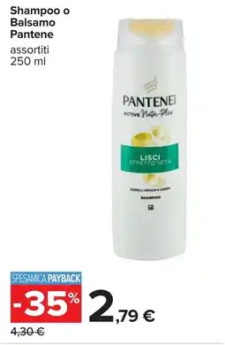 Carrefour Shampoo o Balsamo Pantene offerta