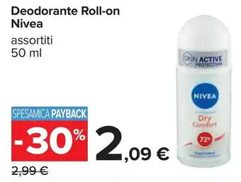 Carrefour Deodorante Roll-on Nivea offerta