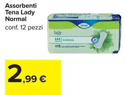 Carrefour Assorbenti Tena Lady Normal offerta