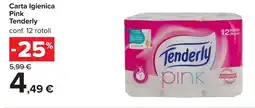 Carrefour Carta Igienica Pink Tenderly offerta
