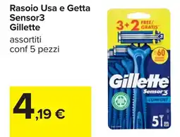 Carrefour Rasoio Usa e Getta Sensor3 Gillette offerta