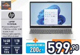 Unieuro hp LAPTOP 15-FC0104NL offerta