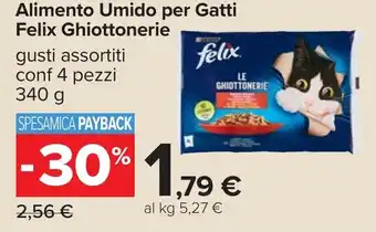 Carrefour Alimento Umido per Gatti Felix Ghiottonerie offerta