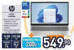 Unieuro hp LAPTOP 15-fd0108nl offerta