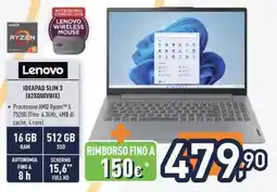 Unieuro Lenovo IDEAPAD SLIM 3 (82X000VBIX) offerta