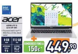 Unieuro acer ASPIRE LITE 15 AL15-33P-305T offerta