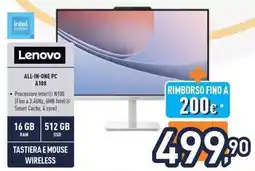 Unieuro Lenovo ALL-IN-ONE PC A100 offerta