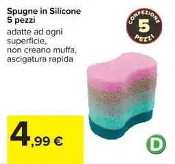 Carrefour Spugne in Silicone 5 pezzi offerta