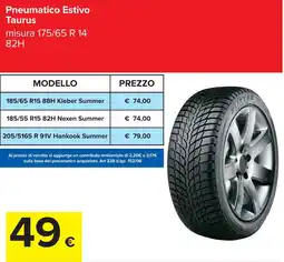 Carrefour Pneumatico Estivo Taurus offerta