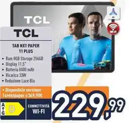 Unieuro TCL TAB NXT PAPER 11 PLUS offerta