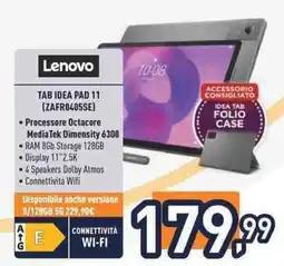 Unieuro Lenovo TAB IDEA PAD 11 (ZAFR0405SE) offerta