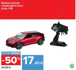 Carrefour Radiocomando Lamborghini Urus scala 1:16 offerta