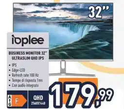 Unieuro Ioplee BUSINESS MONITOR 32" ULTRASLIM QHD IPS offerta