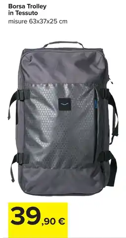 Carrefour Borsa Trolley in Tessuto offerta