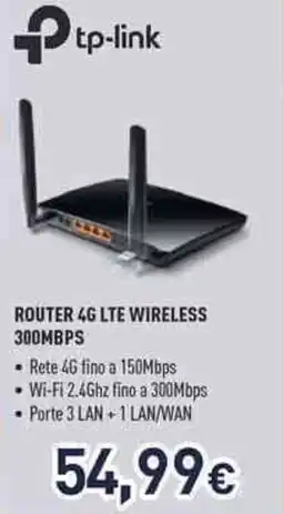 Unieuro Tp-link router 4G lte wireless 300mbps offerta