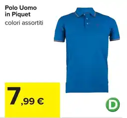 Carrefour Polo Uomo in Piquet offerta
