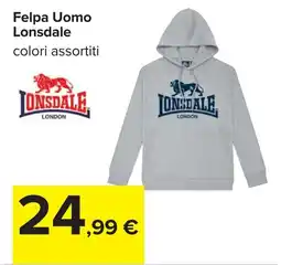 Carrefour Felpa Uomo Lonsdale offerta