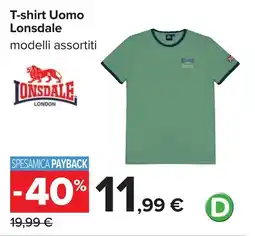 Carrefour T-shirt Uomo Lonsdale offerta