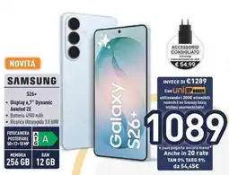 Unieuro SAMSUNG S26+ offerta
