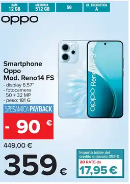 Carrefour Smartphone Oppo Mod. Reno14 FS offerta