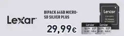 Unieuro Lexar bipack 64GB micro- sd silver plus offerta
