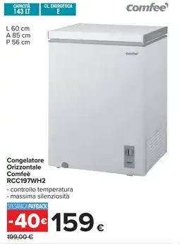 Carrefour Congelatore Orizzontale Comfeè RCC197WH2 offerta