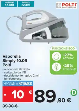 Carrefour Vaporella Simply 10.09 Polti offerta