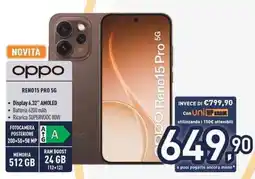 Unieuro oppo REN015 PRO 5G offerta