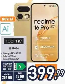 Unieuro realme 16 PRO 5G offerta