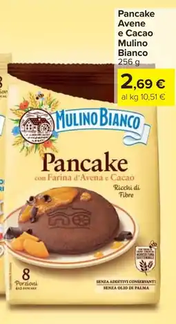 Carrefour Pancake Avene e Cacao Mulino Bianco offerta