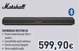 Unieuro Marshall soundbar heston 60 offerta