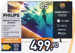 Unieuro PHILIPS AMBILIGHT TV SMART 4K 65PUS8010 offerta
