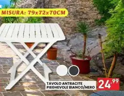 MEGA Tavolo antracite pieghevole bianco/nero offerta