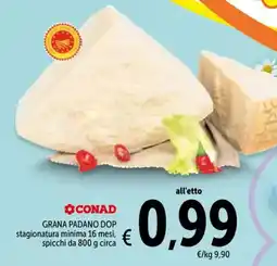 Spazio Conad Grana padano dop offerta