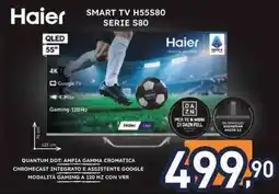 Unieuro Haier SMART TV H55S80 SERIE S80 offerta